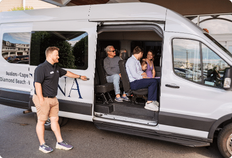 Passengers on the ICONA Shuttle