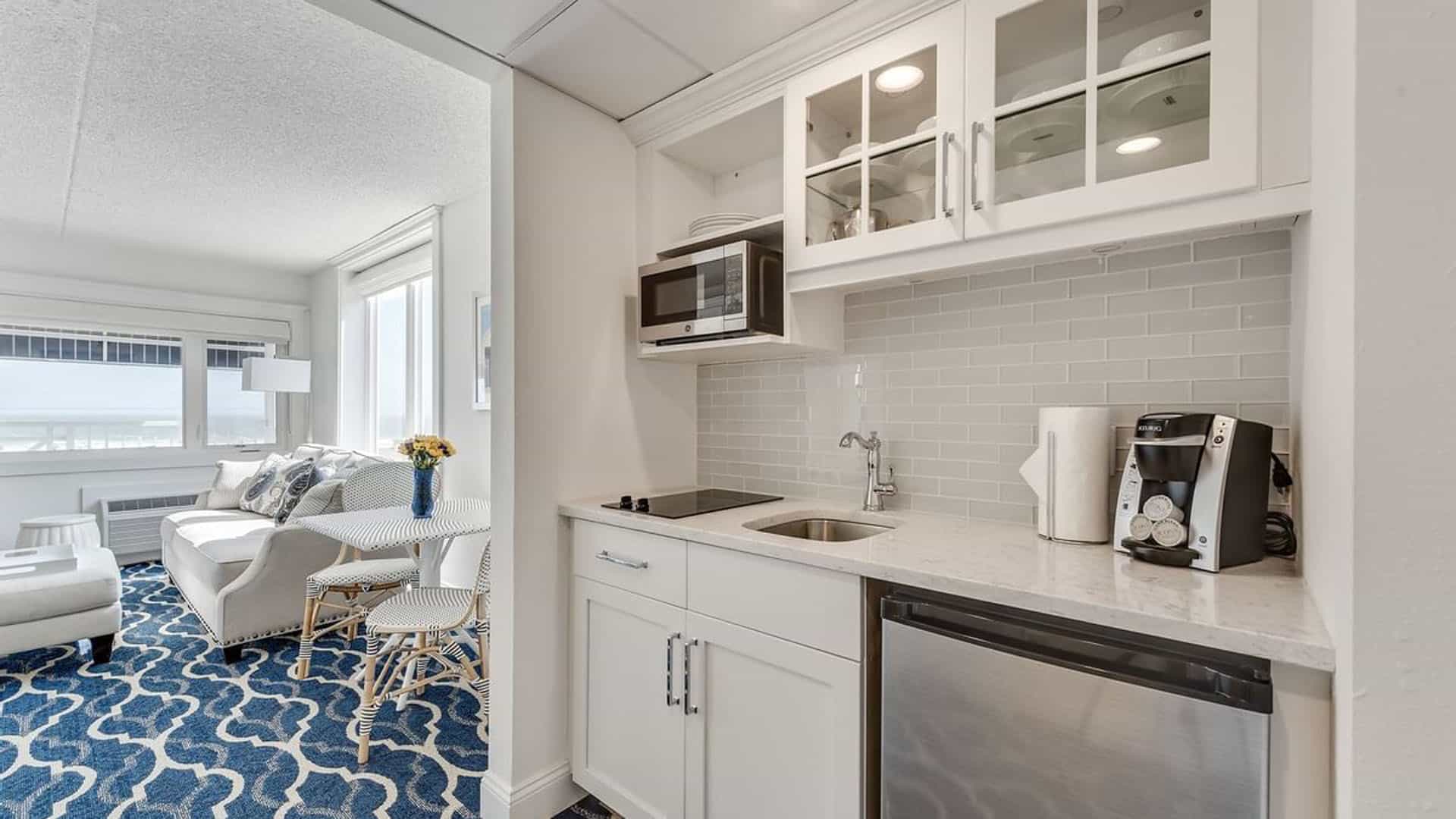 ICONA Cape May Oceanfront suite kitchenette