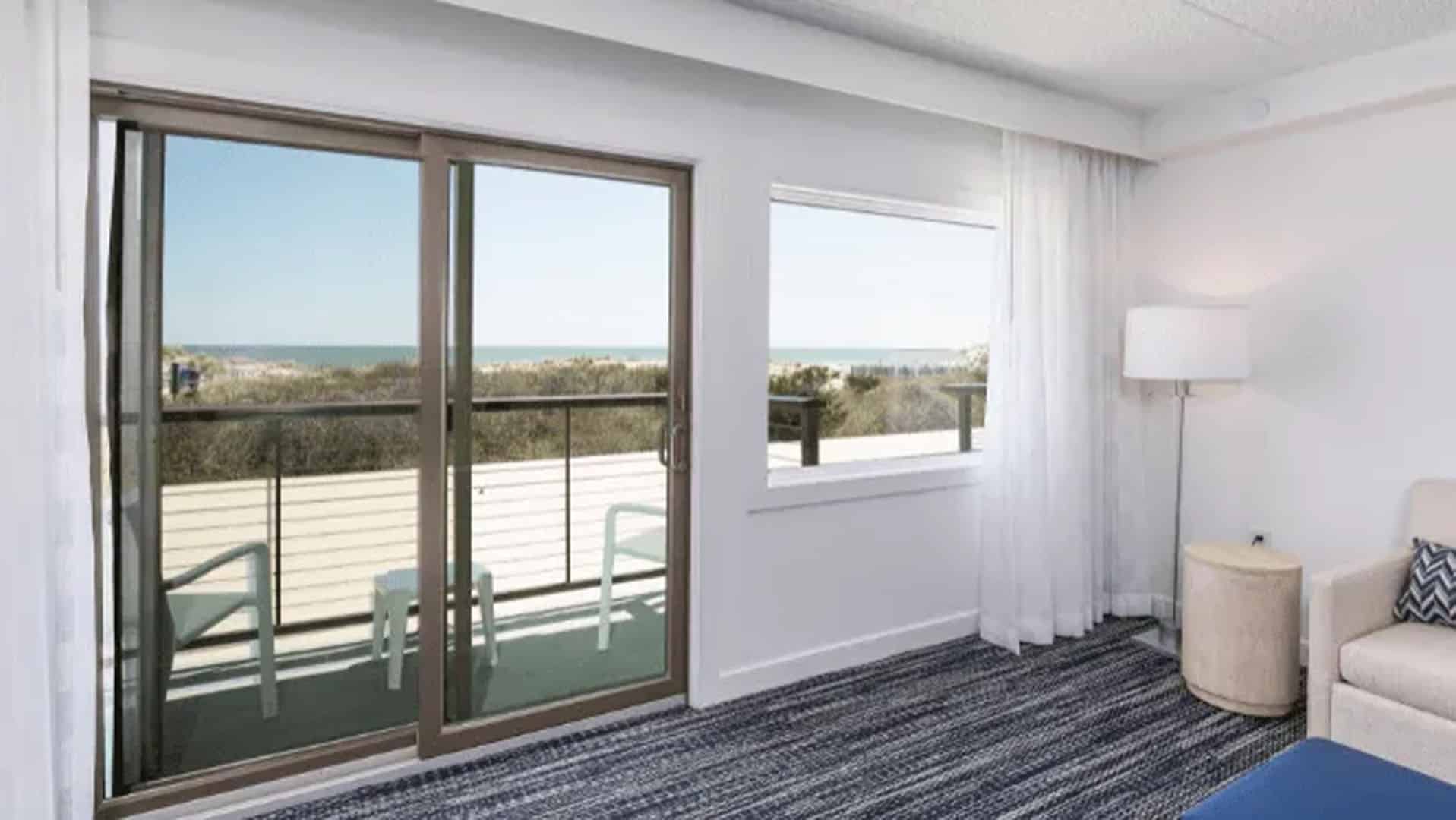 ICONA Windrift oceanfront one bedroom suite balcony doors