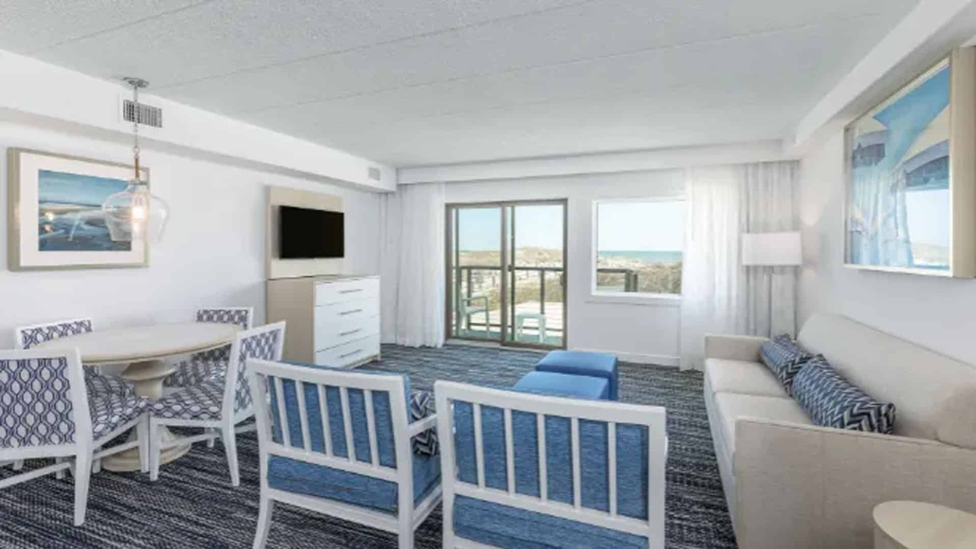 ICONA Windrift oceanfront one bedroom suite living area