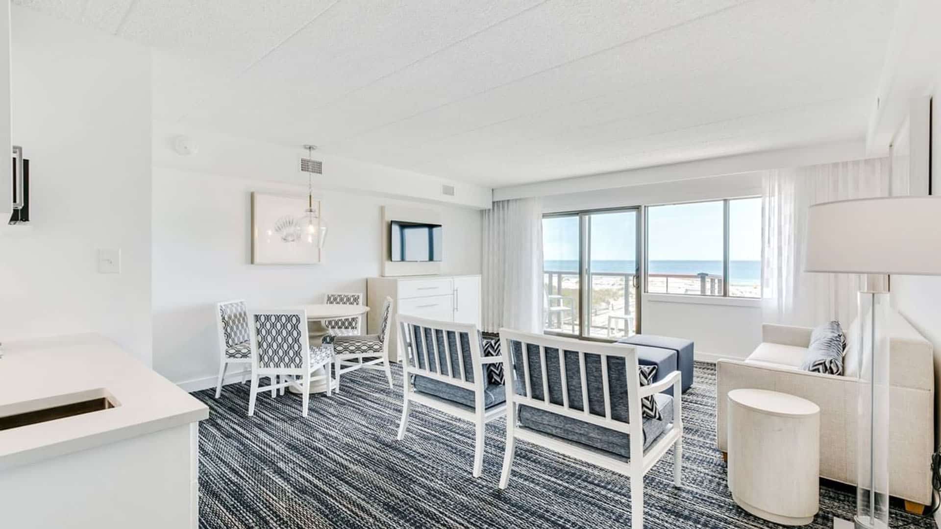 ICONA Windrift oceanfront one bedroom suite living area