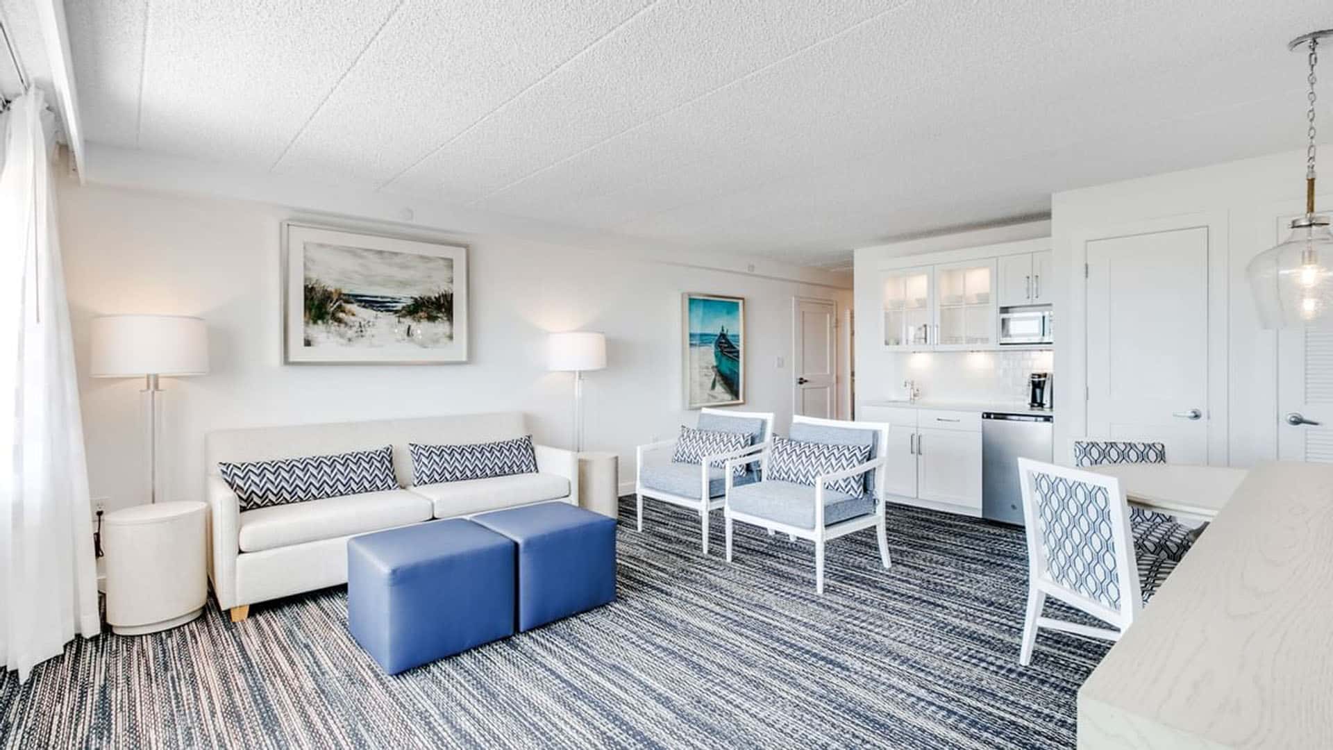 ICONA Windrift oceanfront one bedroom suite living area